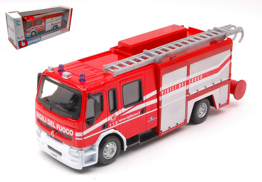 MODELLINO Burago RENAULT PREMIUM 115 VIGILI DEL FUOCO 1:50 MODEL SCALE BU32002B 250506