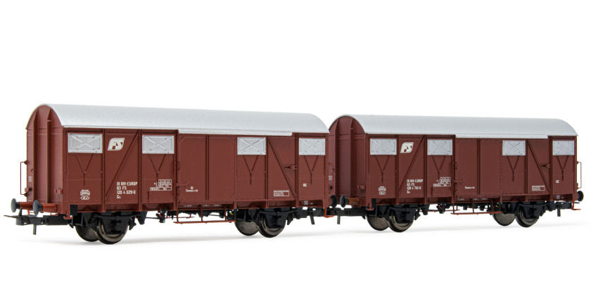 MODELLINO IN SCALA COMPATIBILE CON FS 2 UNITA' DI CARRI CHIUSI Gs A PARETI PIATTE EPOCA IV-V 1:87 RIVAROSSI HR6506