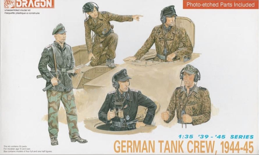 MODELLINO Dragon GERMAN TANK CREW 1944-45 KIT 1:35 MODEL SCALE D6014 250506