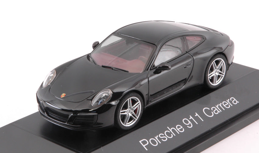 MODELLINO SCALA COMPATIBILE CON PORSCHE 911 CARRERA S COUPE' 991 II BLACK 1:43 HERPA HP7100