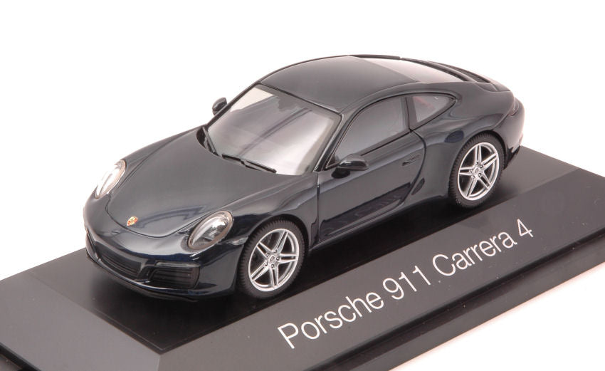 MODELLINO SCALA COMPATIBILE CON PORSCHE 911 CARRERA 4 COUPE BLUE 1:43 HERPA HP7109