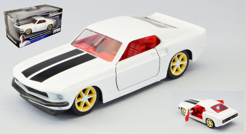 MODELLINO Jada Toys ROMAN'S FORD MUSTANG FAST & FURIOUS WHITE 1:32 MODEL SCALE JADA99517 250506