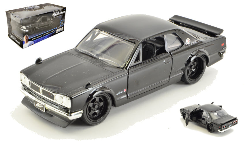 MODELLINO Jada Toys BRIAN'S NISSAN SKYLINE 2000 GT-R FAST & FURIOUS BLACK 1:32 MODEL SCALE JADA99602 250506