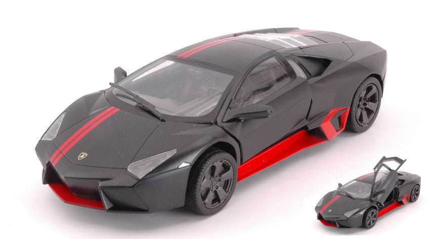 MODELLINO MotorMax LAMBORGHINI REVENTON 2012 MATT BLACK 1:24 MODEL SCALE MTM79509MBK 250506