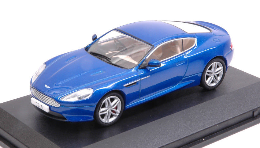 MODELLINO IN SCALA COMPATIBILE CON ASTON MARTIN DB9 COUPE' COBALT BLUE 1:43 OXFORD OXF43AMDB9003