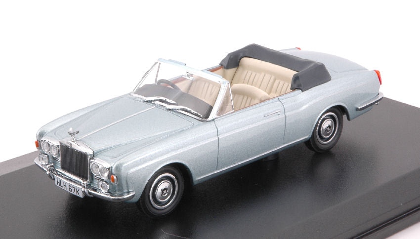 MODELLINO IN SCALA COMPATIBILE CON ROLLS ROYCE CORNICHE CONVERTIBLE MPW (OPEN) METALLIC LIGHT BLUE 1:43 OXFORD OXF43RRC003