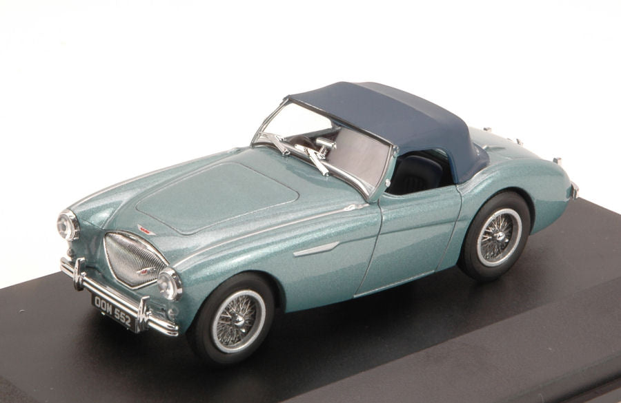 MODELLINO IN SCALA COMPATIBILE CON AUSTIN HEALEY 100 BN1 1957 LIGHT BLUE METALLIC 1:43 OXFORD OXFAH1001