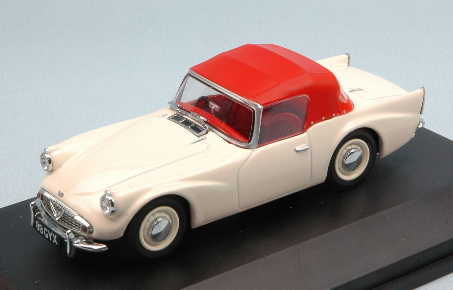 MODELLINO IN SCALA COMPATIBILE CON DAIMLER SP250 1960 WHITE W/RED SOFT ROOF 1:43 OXFORD OXFDSP003