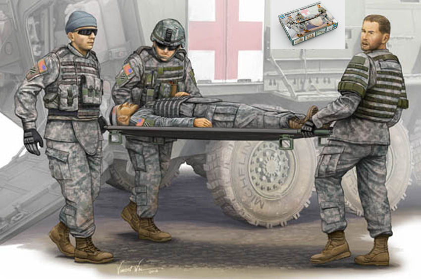 MODELLINO Trumpeter FIGURE MODERN US ARMY AMBULANCE TEAM KIT 1:35 MODEL SCALE TP0430 250506