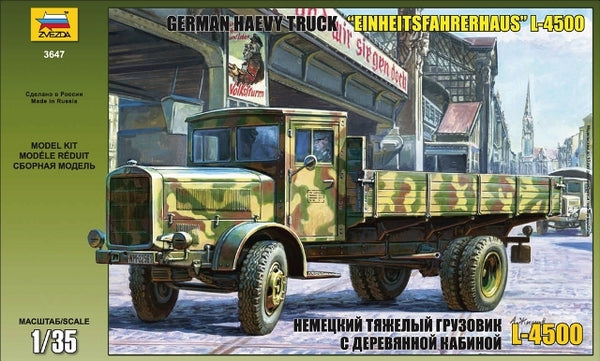 GER.HEAVY TRUCK L-4500S EINHEITSKABINE KIT 1:35 Scala 1:35 Zvezda
