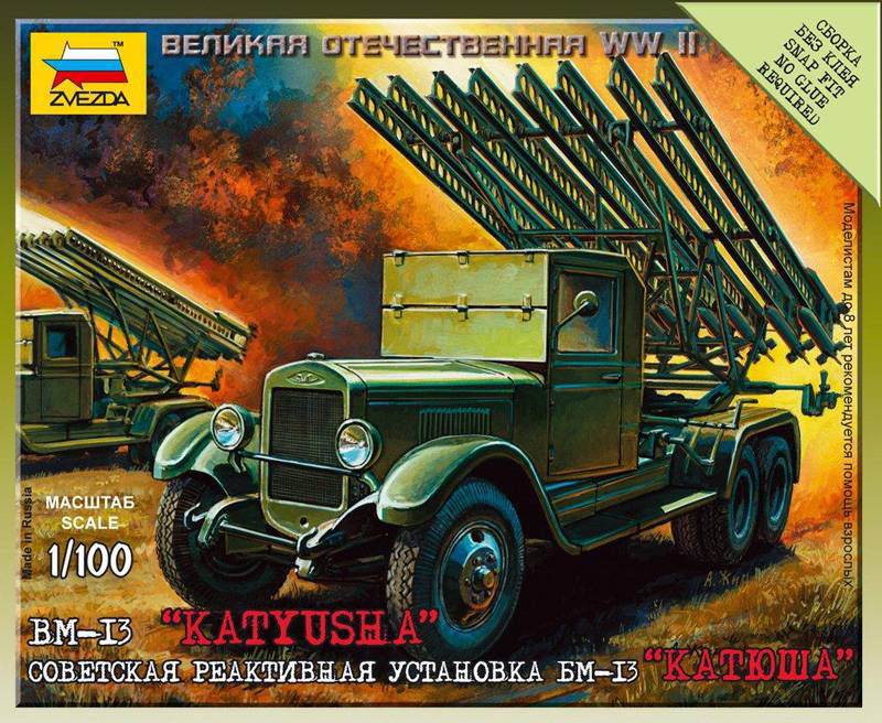 KATJUSHA SOVIET ROCKET LAUNCHER KIT 1:100 Scala 1:100 Zvezda