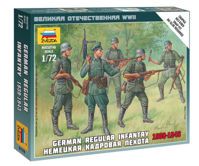 GERMAN REGULAR INFANTRY 1939/43 KIT 1:72 Scala 1:72 Zvezda