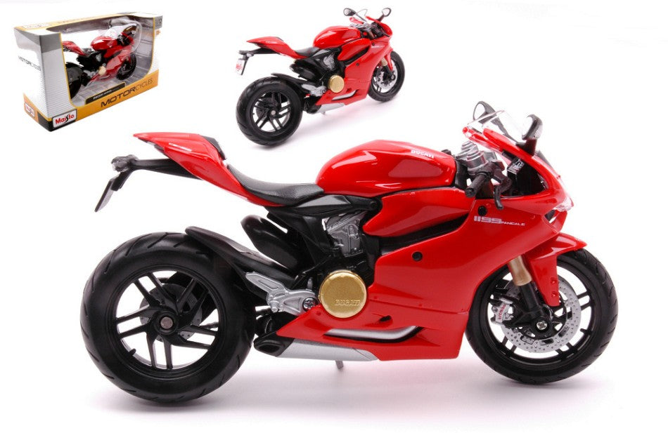 MODELLINO Maisto DUCATI 1199 PANIGALE RED 1:12 MODEL SCALE MI11108R 250506
