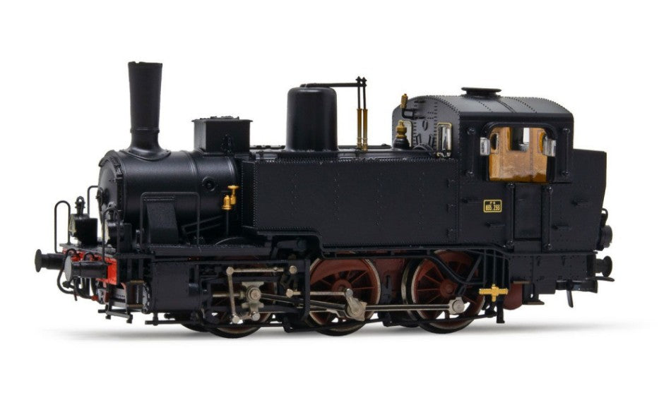 MODELLINO IN SCALA COMPATIBILE CON FS STEAM LOCOMOTIVE GR.835 WITH OIL LAMPS EP.III 1:87 RIVAROSSI HR2917