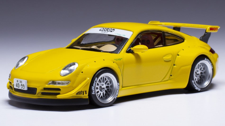 MODELLINO IN SCALA Ixo Model COMPATIBILE CON PORSCHE RWB 997 YELLOW 1:43 MODEL SCALE MOC339 241217