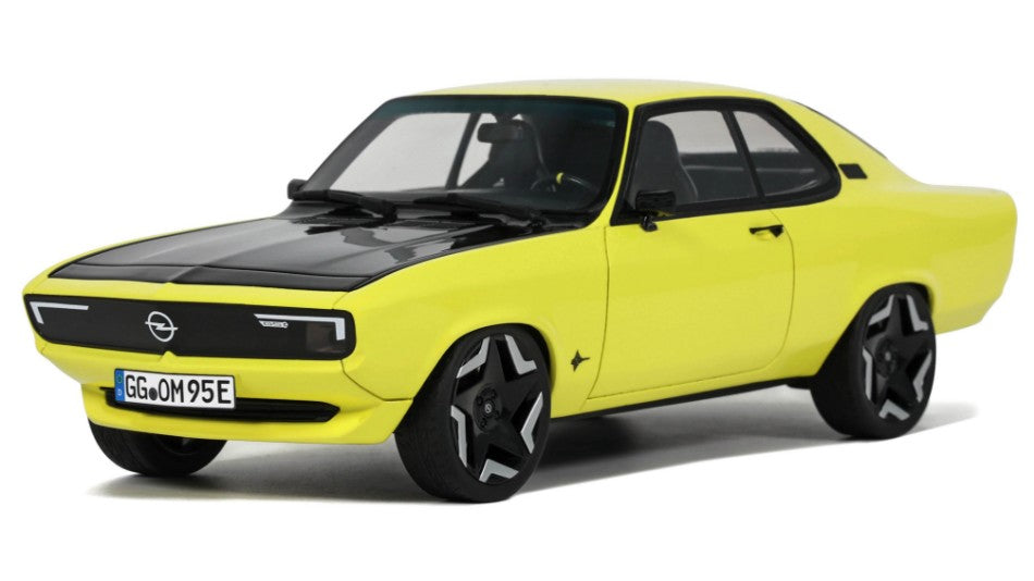 MODELLINO IN SCALA COMPATIBILE CON OPEL MANTA GSE ELEKTROMOD 2021 YELLOW 1:18 OTTOMOBILE OT434