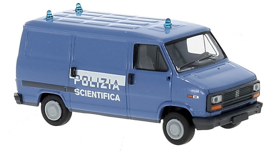 MODELLINO IN SCALA COMPATIBILE CON FIAT DUCATO BOX WAGON POLIZIA SCIENTIFICA 1:87 BREKINA BRE34917