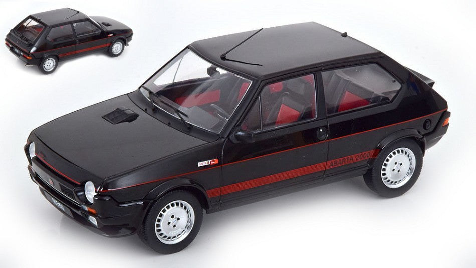 MODELLINO IN SCALA COMPATIBILE CON FIAT RITMO TC 125 ABARTH 1980 BLACK 1:18 MODELCARGROUP MCG18418