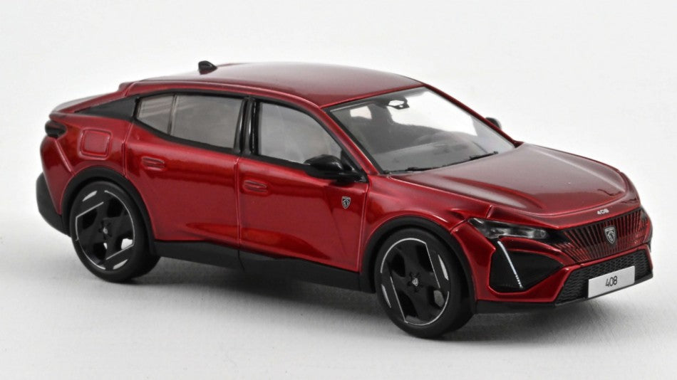 MODELLINO IN SCALA COMPATIBILE CON PEUGEOT 408 GT HYBRID 2023 ELIXIR RED 1:43 NOREV NV474811