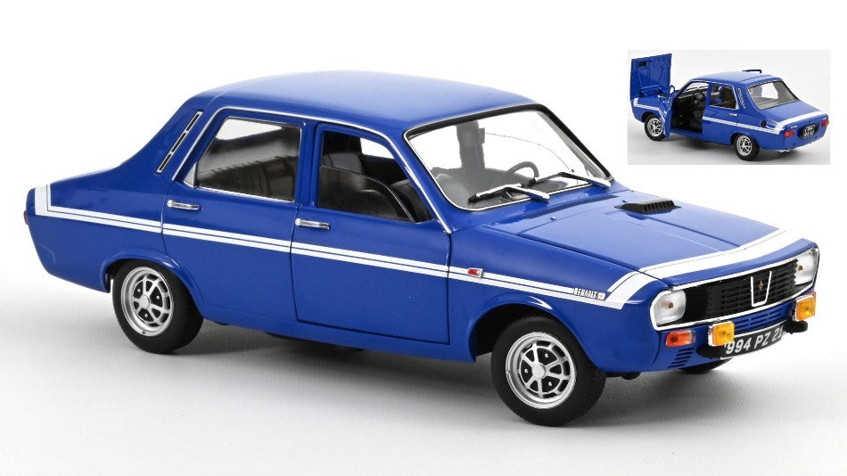 MODELLINO IN SCALA COMPATIBILE CON RENAULT 12 GORDINI 1971 BLEU DE FRANCE BLUE 1:18 NOREV NV185248