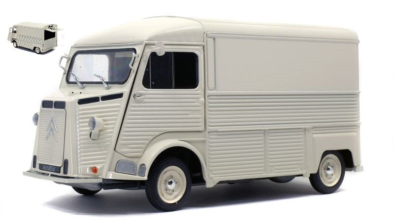MODELLINO IN SCALA COMPATIBILE CON CITROEN TYPE HY VAN 1969 BEIGE 1:18 SOLIDO SL1804813