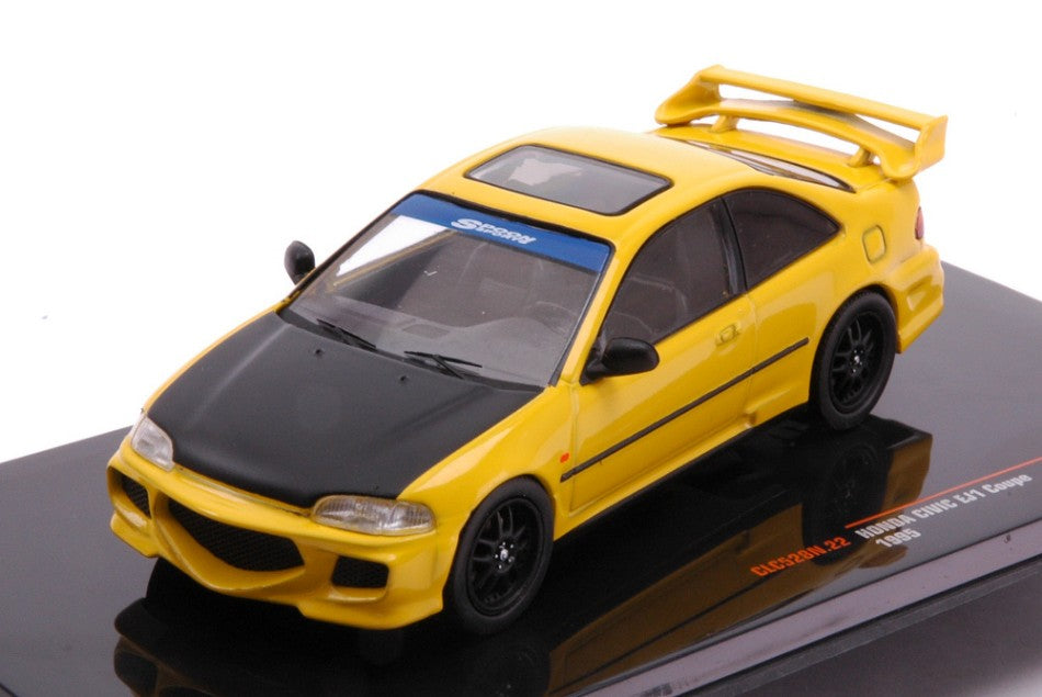 MODELLINO IN SCALA COMPATIBILE CON HONDA CIVIC EJ1 1995 YELLOW 1:43 IXO MODEL CLC528