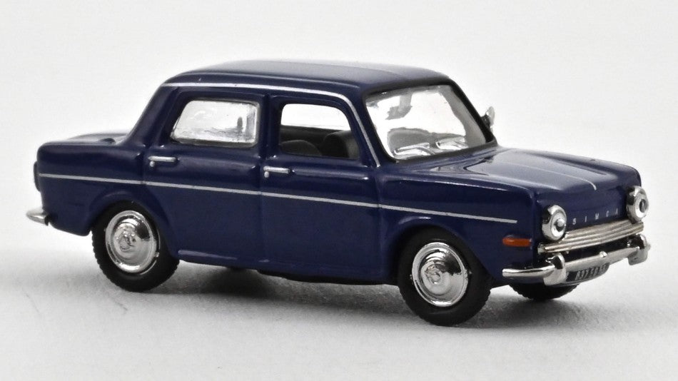 MODELLINO IN SCALA COMPATIBILE CON SIMCA 1000 GLS 1968 BLUE 1:87 NOREV NV571097