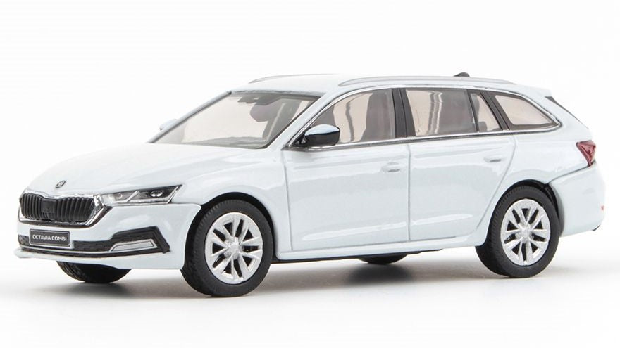 MODELLINO IN SCALA COMPATIBILE CON SKODA OCTAVIA IV COMBI 2020 MOON WHITE 1:43 ABREX AB038EJ