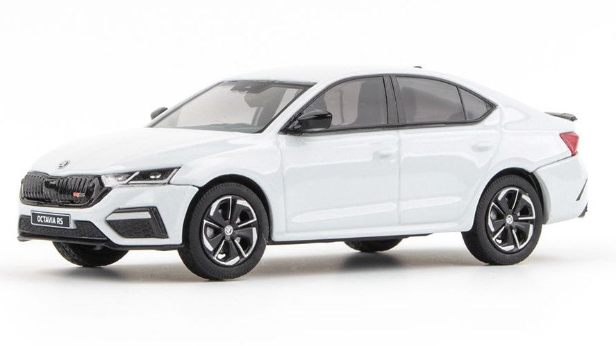 MODELLINO IN SCALA COMPATIBILE CON SKODA OCTAVIA IV RS 2020 MOON WHITE 1:43 ABREX AB037EJ