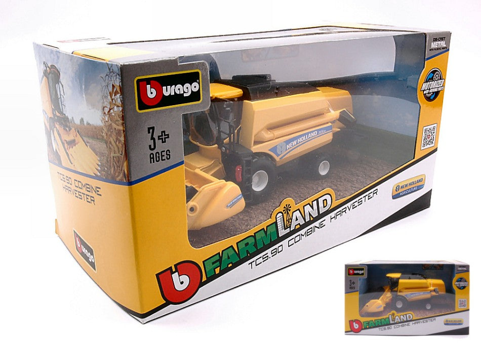 MODELLINO IN SCALA COMPATIBILE CON MIETITREBBIA NEW HOLLAND (NASPO FRUMENTO) TCS.90 cm 17 BURAGO BU31721