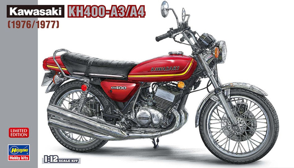 KIT DA MONTARE COMPATIBILE CON KAWASAKI KH400 A3/A4 1976-77 KIT 1:12 HASEGAWA HA21754