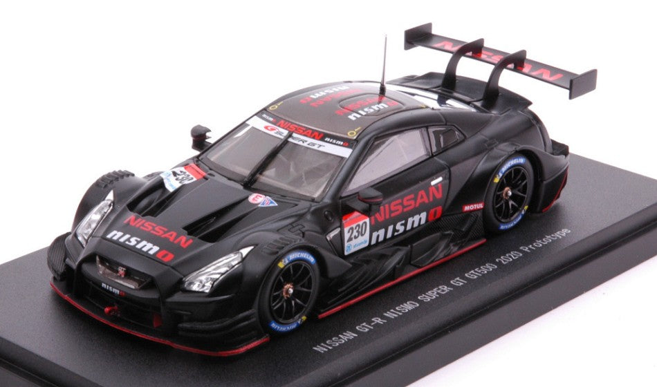 MODELLINO IN SCALA COMPATIBILE CON NISSAN GT-R NISMO N.230 SUPER GT500 2020 PROTOTYPE MATT BLACK LIVERY1:43 EBBRO EB45770