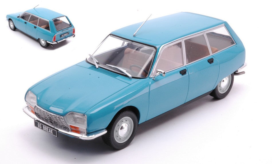 MODELLINO IN SCALA COMPATIBILE CON CITROEN GS BREAK 1971 LIGHT BLUE 1:24 WHITEBOX WB124209
