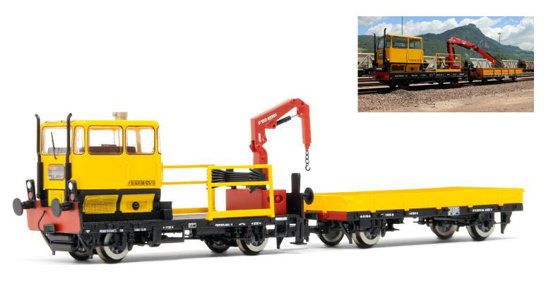 MODELLINO IN SCALA COMPATIBILE CON FS MAINTENANCE TRACTOR YELLOW RFI LIVERY EP.V-VI W/DCC DIGITDECODER 1:87 RIVAROSSI HR2909