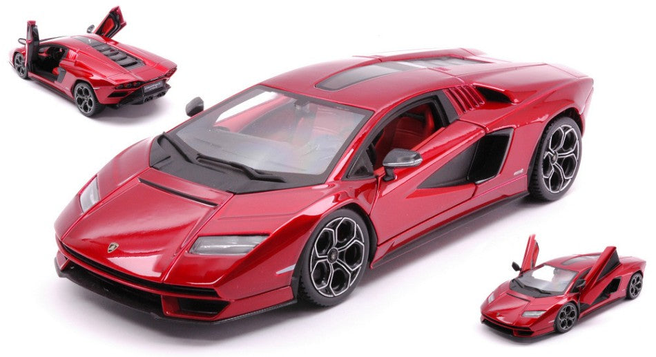MODELLINO IN SCALA COMPATIBILE CON LAMBORGHINI COUNTACH 2023 RED 1:24 BURAGO BU21102R