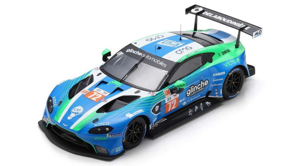 MODELLINO IN SCALA COMPATIBILE CON ASTON MARTIN VANTAGE N.72 24 H LE MANS 2023 A.ROBIN-M.ROBIN-HASSE CLOT SPARK MODEL 18S931