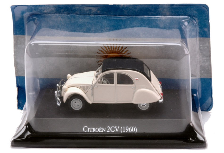 MODELLINO IN SCALA COMPATIBILE CON CITROEN 2CV 1960 CREAM 1:43 EDITORIA MAGARG87