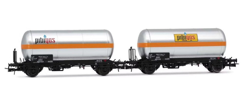 MODELLINO IN SCALA COMPATIBILE CON FS 2-UNIT PACK 2-AXLE GAS TANK WAGONS PIBIGAS EP.IVa 1:87 RIVAROSSI HR6621