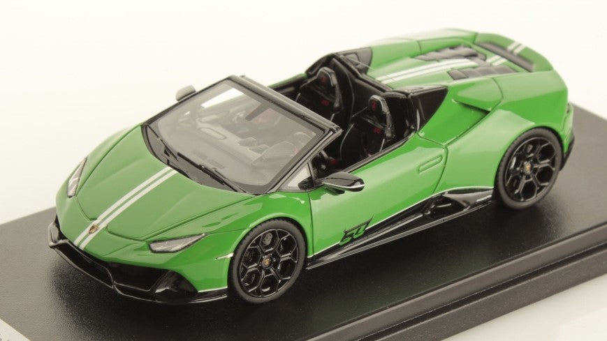 MODELLINO IN SCALA COMPATIBILE CON LAMBORGHINI HURACAN EVO SPYDER VIPER GREEN 1:43 LOOKSMART LS502SB