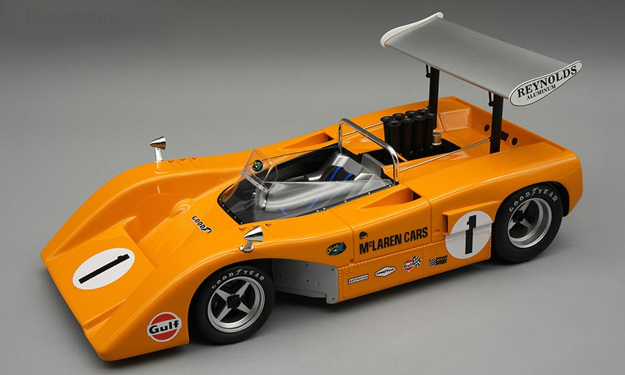 MODELLINO Tecnomodel MCLAREN M8B CAN AM N.1 3rd MICHIGAN 1969 D.GURNEY 1:18 MODEL SCALE TMD18330C 250506