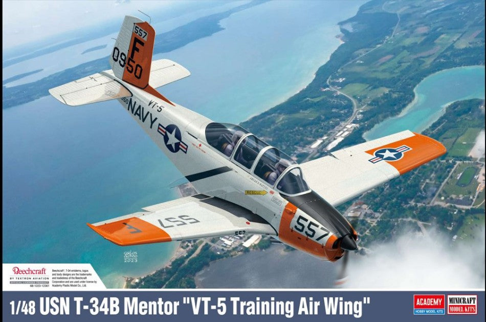 MODELLINO Academy USN T-34B MENTOR VT-5 TRAINING AIR WING KIT 1:48 MODEL SCALE ACD12361 250506