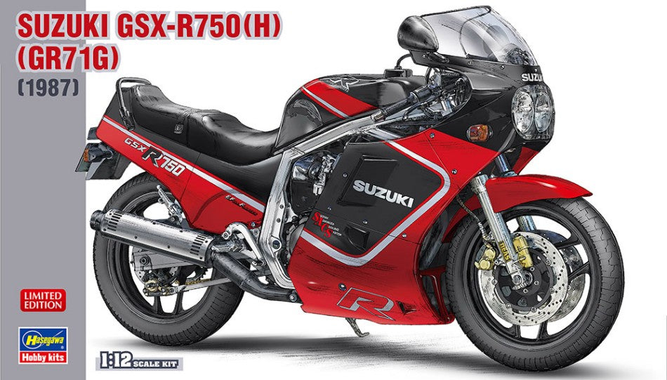 KIT DA MONTARE SCALA COMPATIBILE CON SUZUKI GSX-R750 H GR71G KIT 1:12 HASEGAWA HA21725