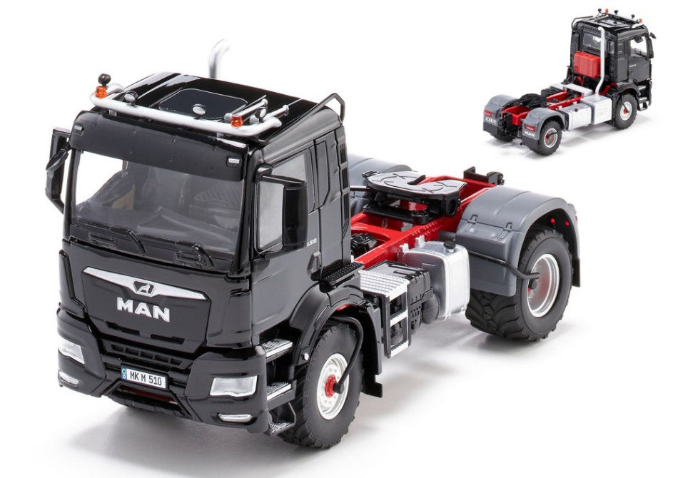 MODELLINO Wiking MAN TGS 18.510 4x4 BL 2-AXLE -TRUCK BLACK 1:32 MODEL SCALE WK17077651 250506