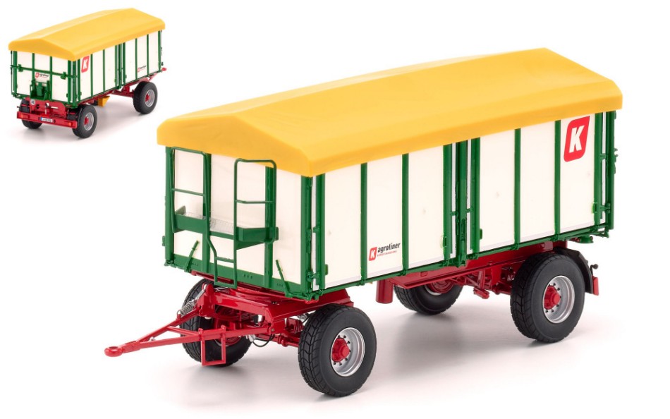 MODELLINO Wiking CARRO RACCOLTA KROGER TWO-AXLE THREE-WAY TIPPER HKD 302 1:32 MODEL SCALE WK17077866 250506