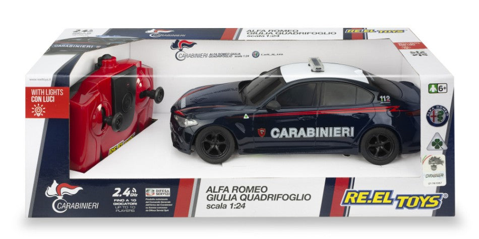 ALFA ROMEO GIULIA CARABINIERI RADIOCOMANDO 1:24 Scala 1:24 RE.EL.Toys