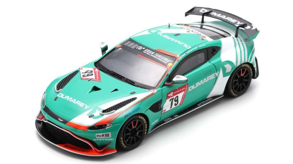 MODELLINO SCALA COMPATIBILE CON ASTON MARTIN VANTAGE GT4 N.79 24 H NURBURGRING 2023 MIES-SASSE-DUMAREY-P SPARK MODEL SG911
