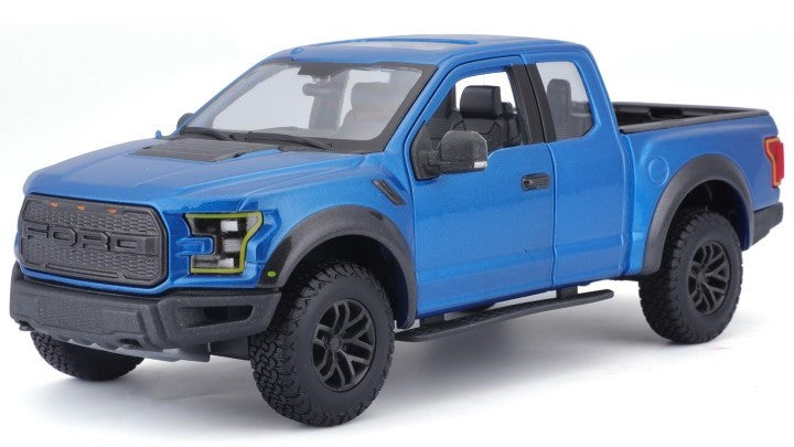 MODELLINO IN SCALA Maisto COMPATIBILE CON FORD F-150 RAPTOR SE TRUCKS 2017 BLUE 1:24 MODEL SCALE MI31266B 241217