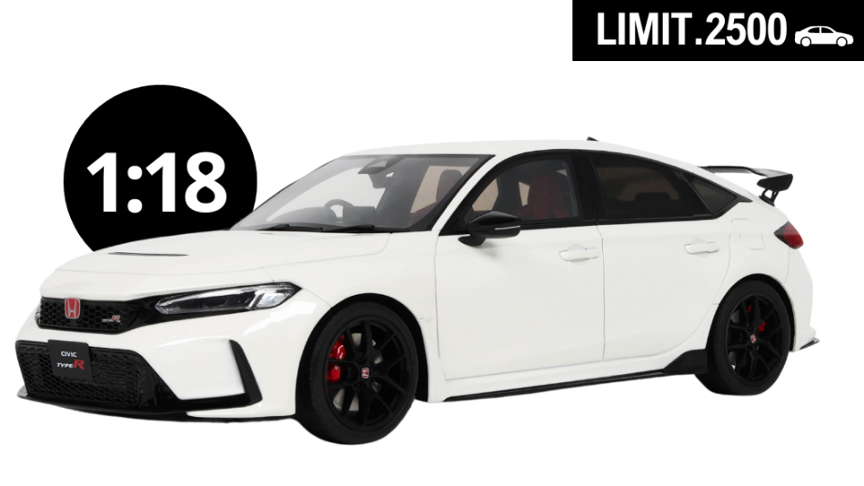 MODELLINO SCALA COMPATIBILE CON HONDA CIVIC TYPE R 2022 CHAMPIONSHIP WHITE 1:18 OTTOMOBILE OT1056