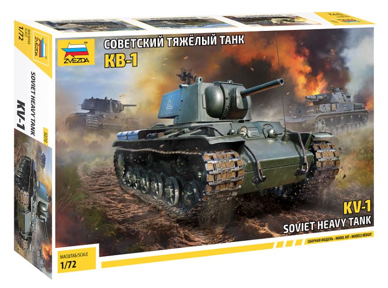 MODELLINO Zvezda KV-1 WWII TANK KIT 1:72 MODEL SCALE Z5070 250506