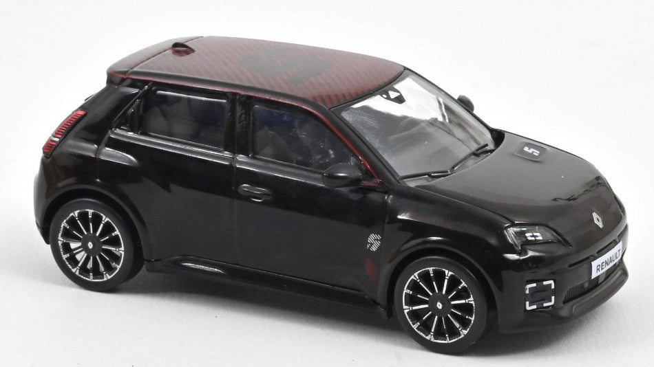 MODELLINO Norev RENAULT 5 E-TECH 100% ELECTRIC 2024 DIAMOND BLACK/RED DECO 1:43 MODEL SCALE NV510554 250506